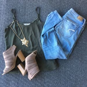 Hunter green tank top